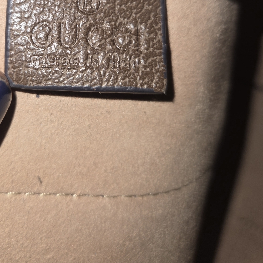Gucci Beige and Brown Monogram Tote with Red and Green Stripe Comes With Matchin - Picture 3 of 5